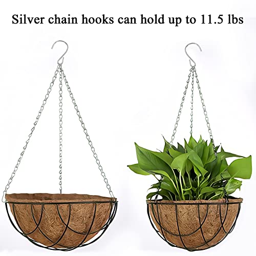 XIACIBDUS Drehbare Haken, 10 Stück Drehbarer Winddichter S-Hakenclip 2 Hängeketten für Vogelfutterspender, Billboard, Kreidetafel, Pflanzgefäß, S-Haken für Dekoration, Partyzubehör