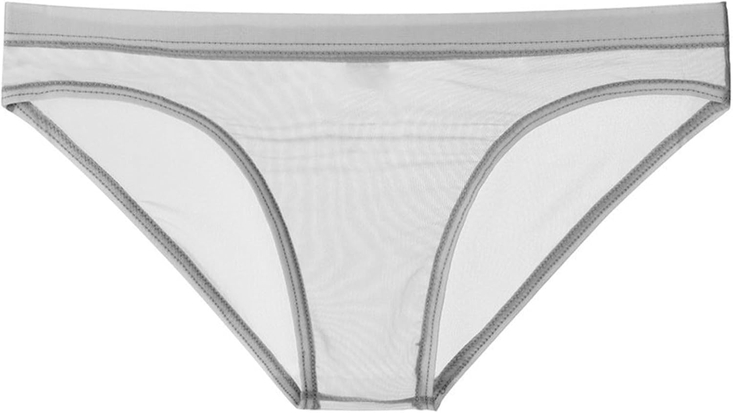 Men's Sheer Mesh Bikini Briefs Low Waist Pouch Underwear