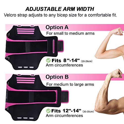 Triomph Running Phone Armband For Iphone 11, 11 Pro, 11 Pro Max, Xs Max, Xr, X, 8, 7, 6 6S, 8+/7+/6+,Galaxy S9+/S8+/Note With Adjustable Elastic Band & Key Card Holder, For Running, Hiking 6.5'' #TOP4