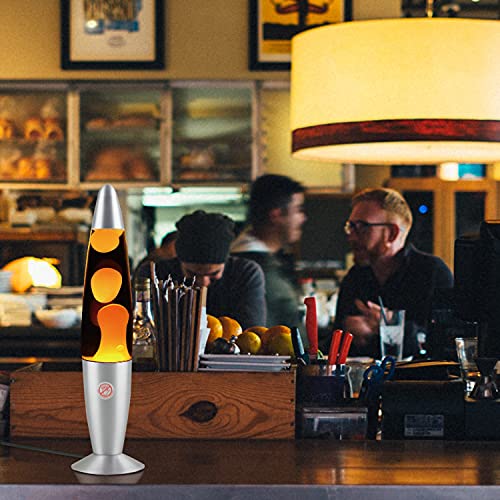 Stemclas 13-Inch Lava Lamp, Wax Flow In Liquid Relaxing Night Light, Home Decor Living Room Bedroom Office Lamp, Amazing Gifts For Adults & Kids (Yellow Wax In Clear Water) #TOP2