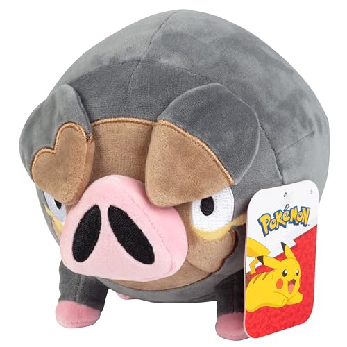Pokemon Peluche Lechonk de 8 pulgadas, licencia oficial, figura escarlata y violeta, juguete de peluche suave de calidad auténtica, regalo para niños, niñas, 2 años en adelante