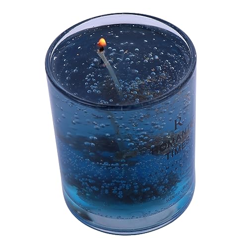 TOVINANNA 1 Pc Velas Perfumadas Velas Aromáticas Para El Hogar Vela De Cera De Fragancia Vela Para Uso Decorativo Velas Con Copa Vela De Mesa Vela Aromática Blue Cera De Coco