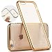 For IPhone 6 Case,IPhone 6S Case,DDLBiz Clear Crystal Rubber Plating TPU Soft Case Cover for iPhone 6/6S (Gold)