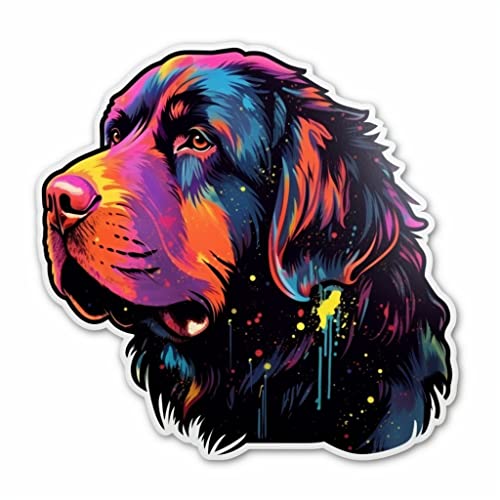 Yoonek Graphics Newfoundland Dog Vinyl Decal Sticker for Car, Laptop, Tumbler, More. #009809-4"