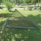 Camping Mosquito Net Compact Ultralight No-See-Um Breathable Mesh Bugnet Mosquito Netting Fits Sleeping Bags, Tent (Green)
