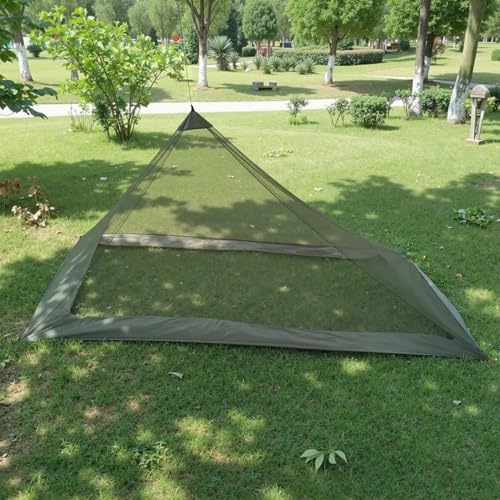 Camping Mosquito Net Compact Ultralight No-See-Um Breathable Mesh Bugnet Mosquito Netting Fits Sleeping Bags, Tent (Green)