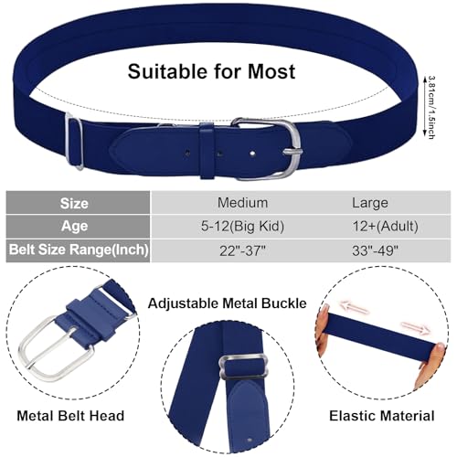 Baseball Socks and Belt Combo Set Youth Adult Knee-High Softball Socks Men Strenchy Baseball Belt3