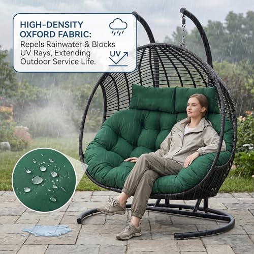 Coussin de chaise double oeuf vert pour savourer la douceur du jardin