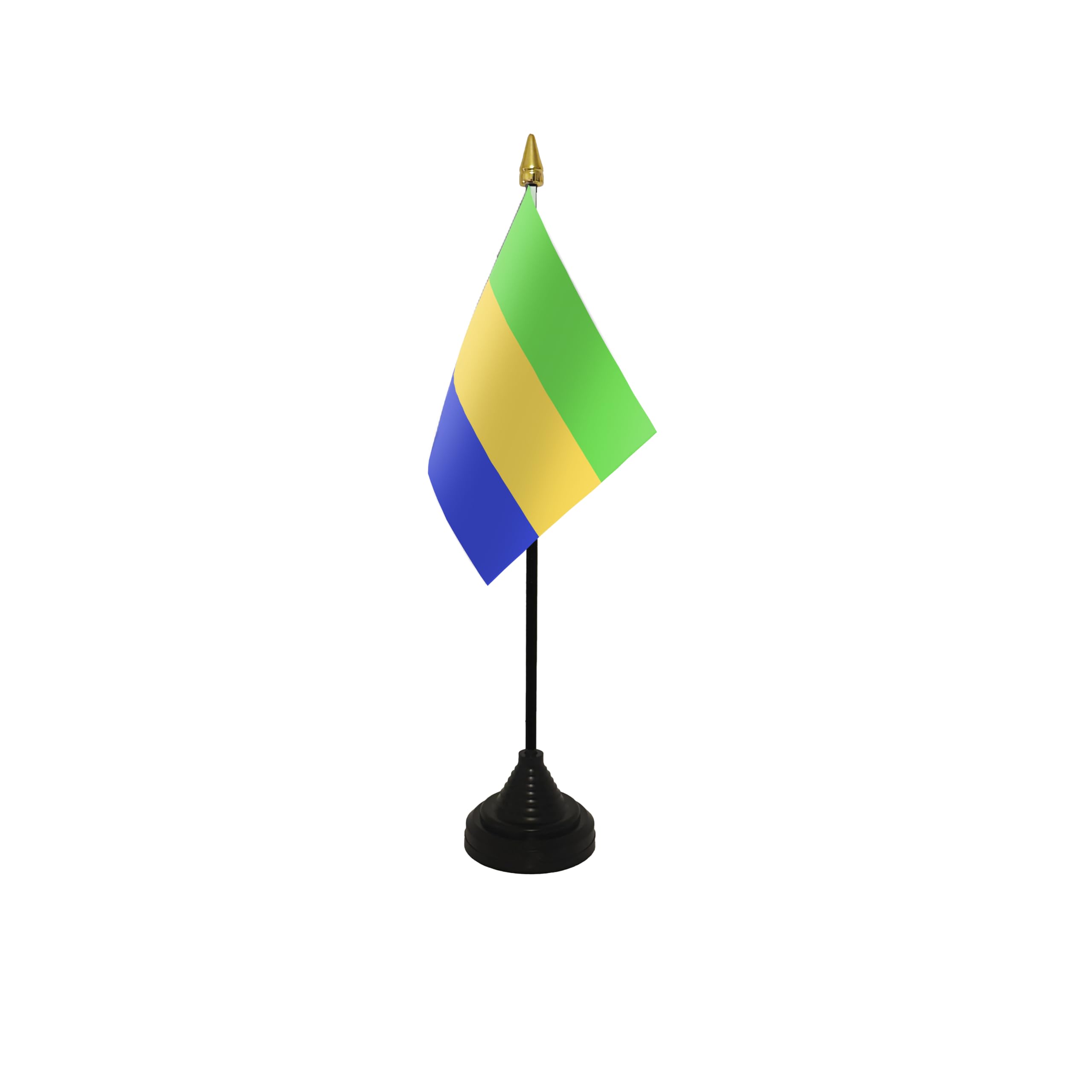 Flagtex Gabon Small Table Flag With Black Base