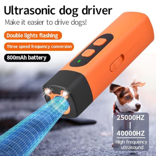Ruhemeister Pro - Schonendes Ultraschall, Ruhemeister Hund, Ultraschall Hundegebell, Ultraschall Antibell Gerät mit 3 Einstellbaren Frequenzen LED-Taschenlampe Bellen Stopper für Hunde, Haustiere