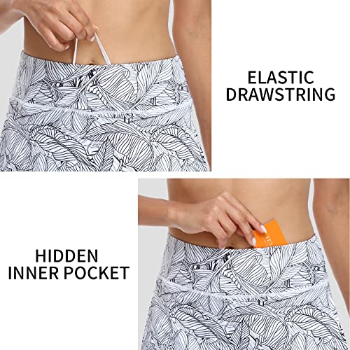 Image of M MOTEEPI Modest Knee Length Skorts Skirts for Women Tennis Athletic Golf Skort with Pockets UV Protection High Waist
