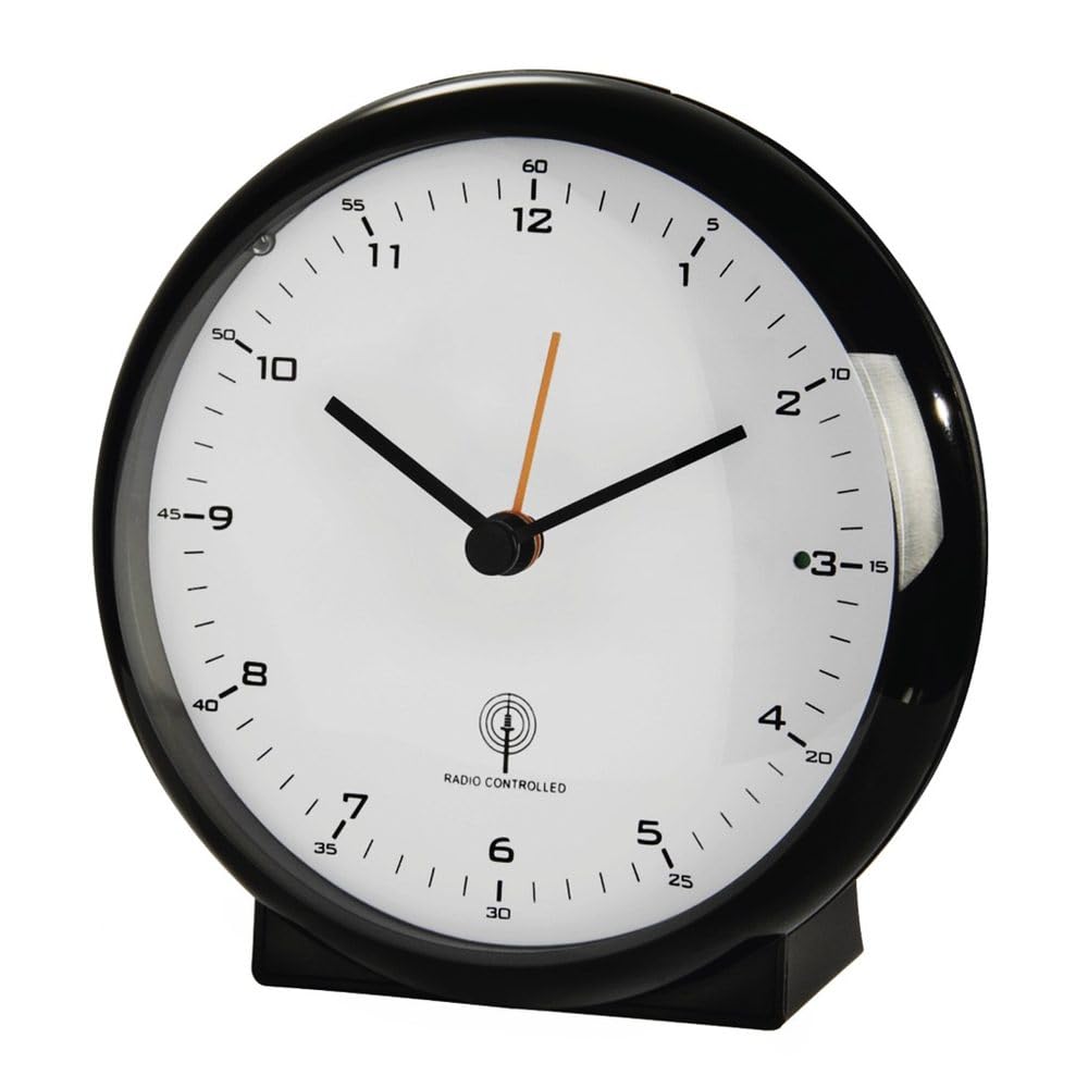 Hama "Elegance Pro Radio Alarm Clock, No Ticking, black