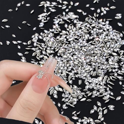 100pcs 3mm Mini Rhombic Nail Art Charms Shiny Zircon Nail Art Rhinestones 3D Flatback Nail Diamonds Nail Charms for Nail Design Gemstones Nail Gems Crystals Nail Diamonds Nail Supplies for Nails Decor