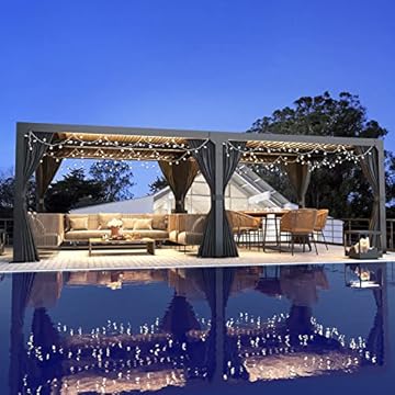 aluminium pergola with glass roof