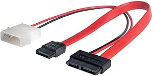 AKYGA AK-CA-45 Slimline SATA (w) / SATA (w) / Molex Stecker Adapter Power Cable