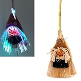Reisigbesen KÜRBISKOPF, Broom Pumpkin, Grusel-Party, Halloween-Feier, Fenster-Deko, Horror-Fest-Lampe, schaurige Beleuchtung, Scary Licht