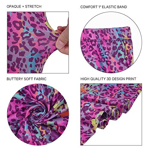 Image of sissycos Women's 80s Leggings Neon Artistic Splash Printed Buttery Soft Stretchy Pants