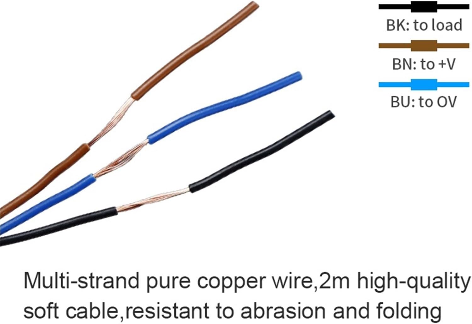 Capacitive Proximity Sensor LJC 12 18 30MM Detection Distance 2/5/10/20MM PNP NPN NO NC Cylindrical Proximity Sensor Switch(LJC12A3-2,NPN NO)