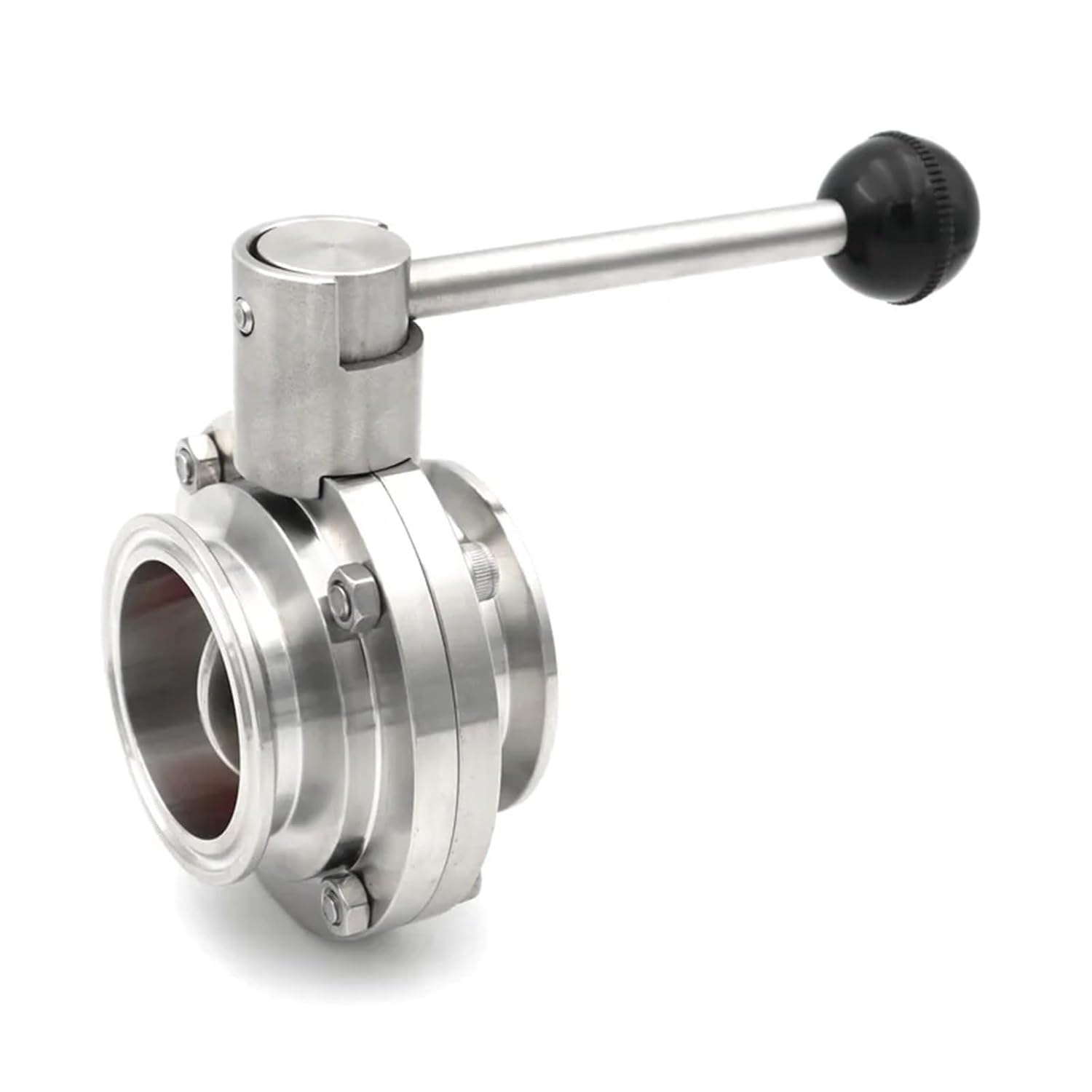 2.5"3"4" Butterfly Valve Economical 63 76 102mm SS304 Stainless Steel Sanitary Tri Clamp Homebrew Beer Dairy Product 77.5 91 119