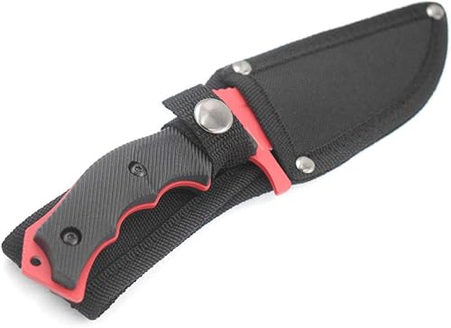 Miniatura 6 de Snake Eye Tactical 8.5 pulgadas Caza Camping Senderismo Cuchillo de hoja fija con funda de nylon (rojo)