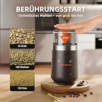 Spider Farmer Elektrische Kaffeemühle & gewürzmühle elektrisch, Edelstahlklingen, 70g Fassungsvermögen, für Kaffeebohnen, Gewürze, Getreide, Nüsse – Ansicht 4