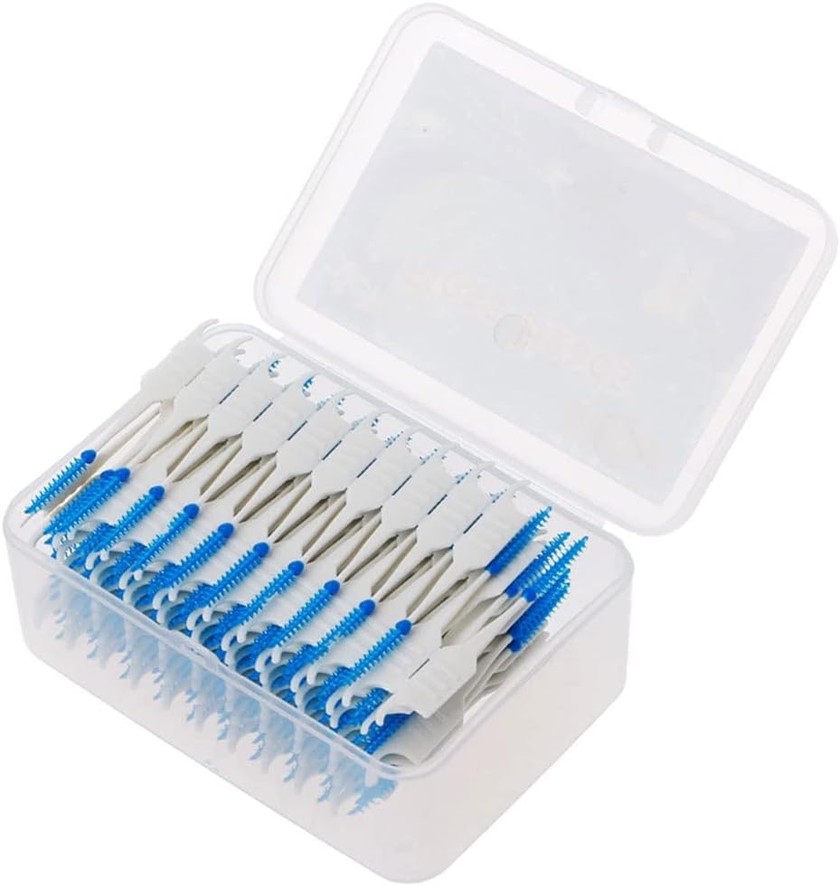 200 Pcs Floss Dental Silicone Interdental Brush Toothpick