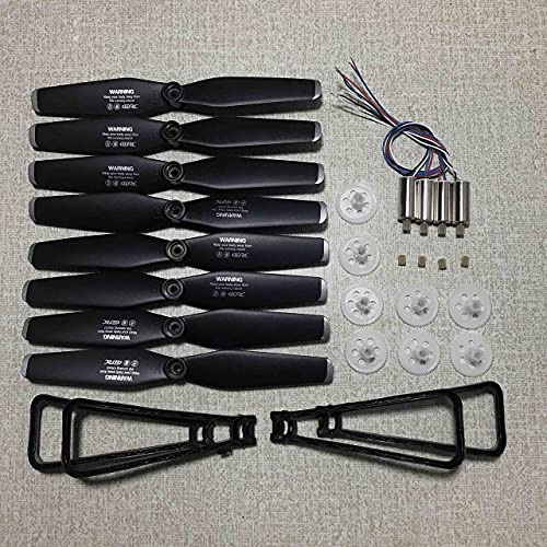 zmigrapddn Drone Accessories for rc Drone Part for 4d-f6 Drone GPS 4drc f6s WiFi FPV Quadcopter Spare Parts Propeller Motor Guard Engines Gear etc kit ( Color : 3.7V Motor kit )