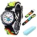 Vinmori Kid's Watch, with 3D Cartoon Dinosaur Silicone Band Waterproof Quartz Watch Gift for Children(Black)