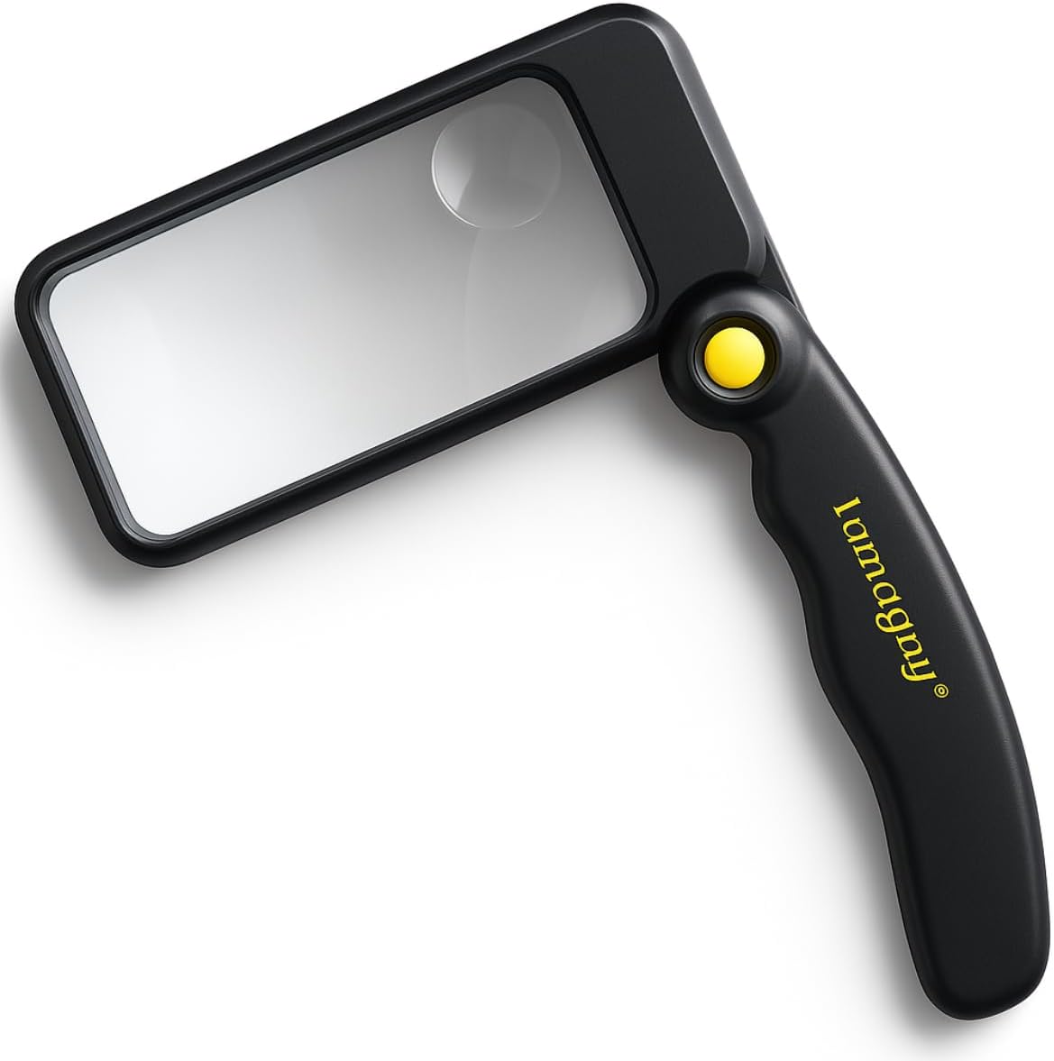 2X & 4X Power Black Folding Illuminated Magnifier | 4" x 2" (10.2 cm x 5.1 cm) Lens | Ultra-Bright LED | Compact & Ergonomic | Storage Pouch Included