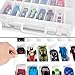 ALCYON Double Sided Toy Storage Organizer Case for Hot Wheels Car, for Matchbox Cars, for Mini Toys, for Small Dolls. Carrying Box Container Carrier with 48 Compartments - Upgrade (Box Only)