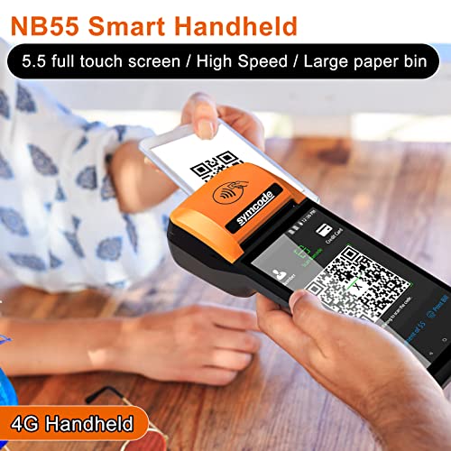 Image of PDA POS Receipt Printer 58mm Thermal Printer with Android12 OS 5.5 inch inch Touch Screen.Scan 2D /QR barcodes. Support 4G:FDD-LTE,TD-LTE 3G: WCDMA 2G: GSM,GPRS Hot spot Bluetooth 3GB Ram +16GB ROM