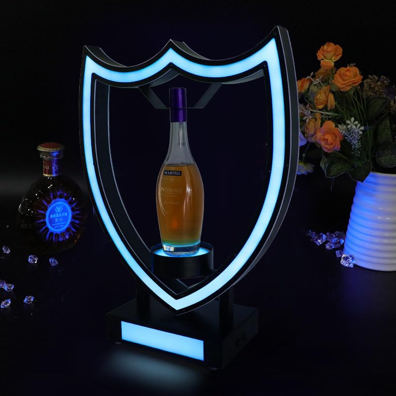 Soporte LED para botellas Acrílico amarillo miniatura 5