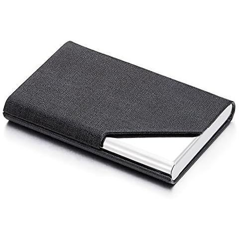 Business Card Name Card Holder Leather Metal Card Case, Credit Card ID Card Case Cover