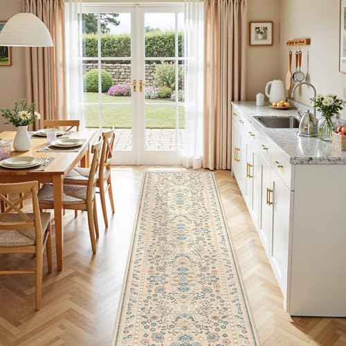 Tapete corredor UERMEI 2x8 ft lavable floral boho miniatura 4