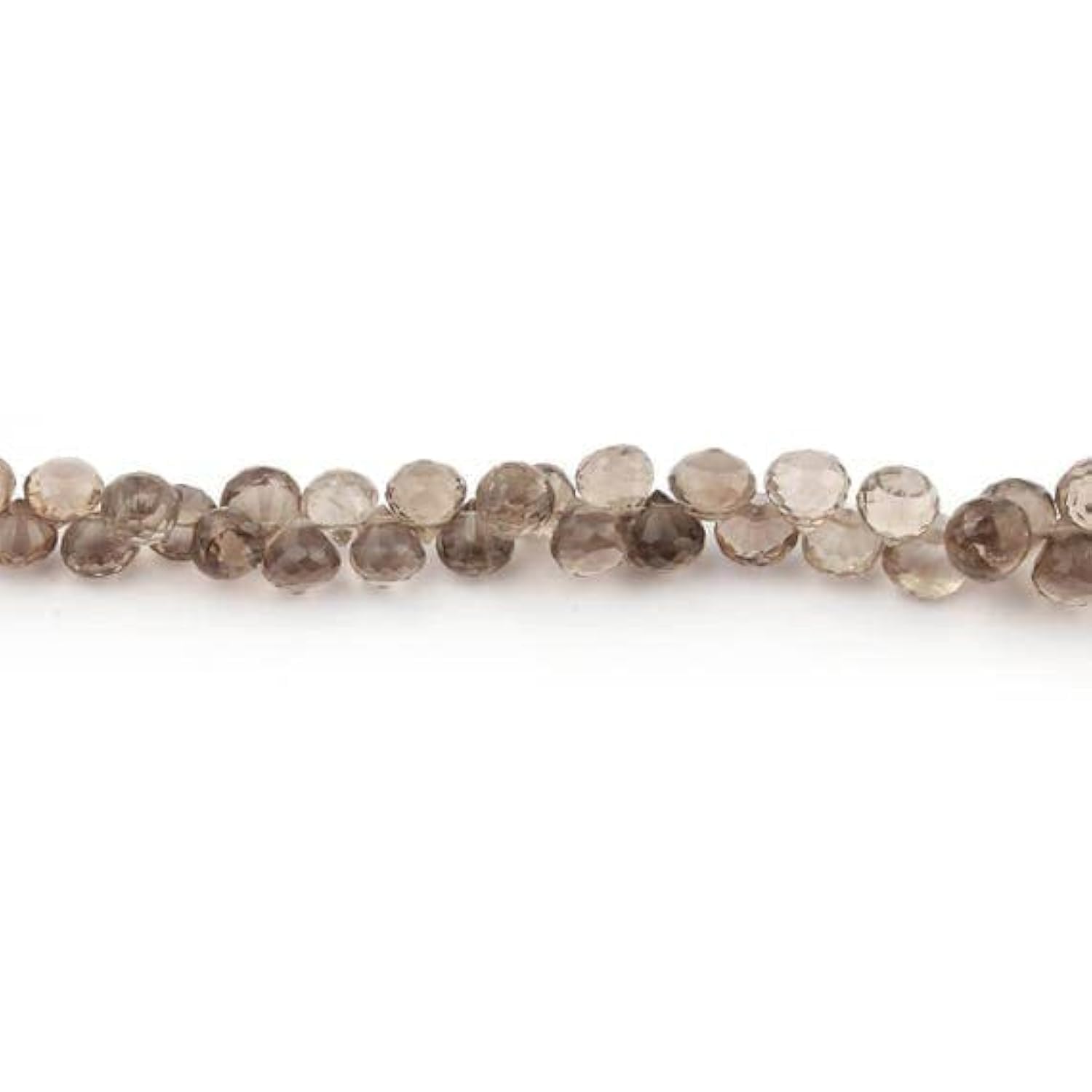 Quartz Fumé Facetté perles briolettes en oignon de qualité gemme pour bijoux fins