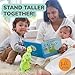 Tickle & Main Big Brother Gift Dinosaur Stuffed Animal Set - 3-Piece, Green, Ages 2+ - Sibling Matching Plush Dinosaurs with Stand Taller Together Book - Sibling Gifts