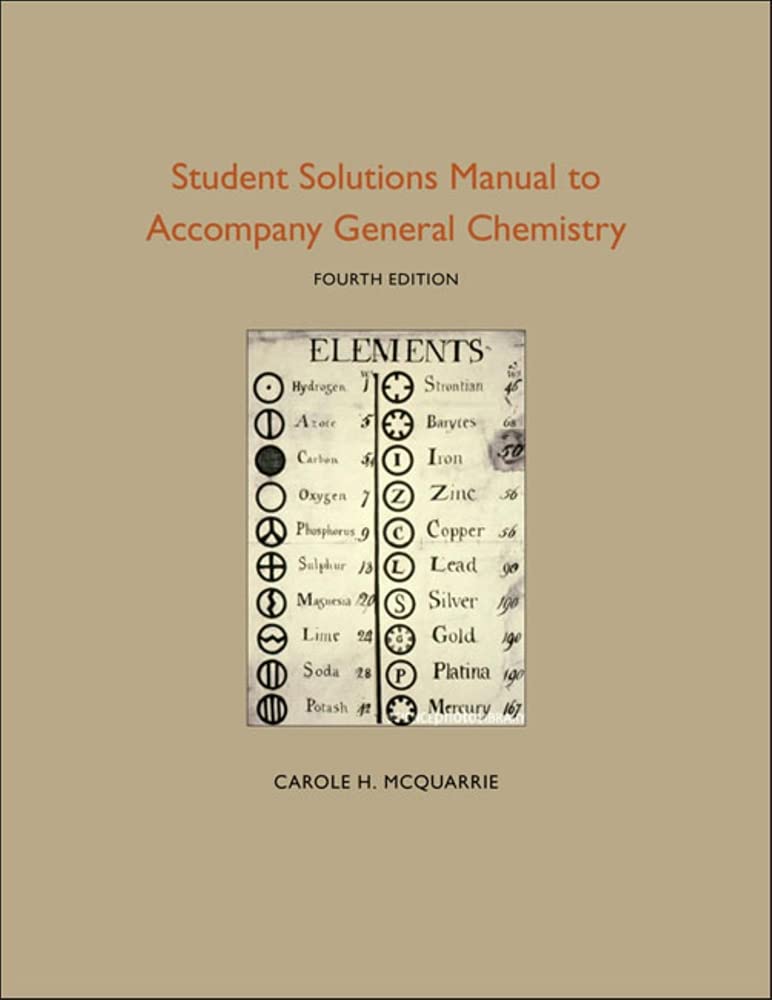 Student Solutions Manual to Accompany General Chemistry: RSC
