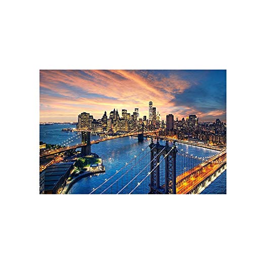 Poster New York grand format 80x120 cm et tableau toile Brooklyn Bridge pour déco murale