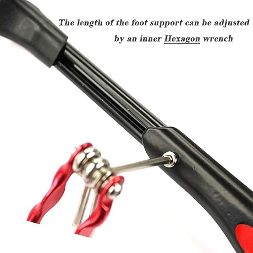 Miniatura 5 de Mesee Soporte de bicicleta de aleación de aluminio ajustable, soporte lateral para bicicleta, ajuste de 24 pulgadas, 26 pulgadas, neumático de