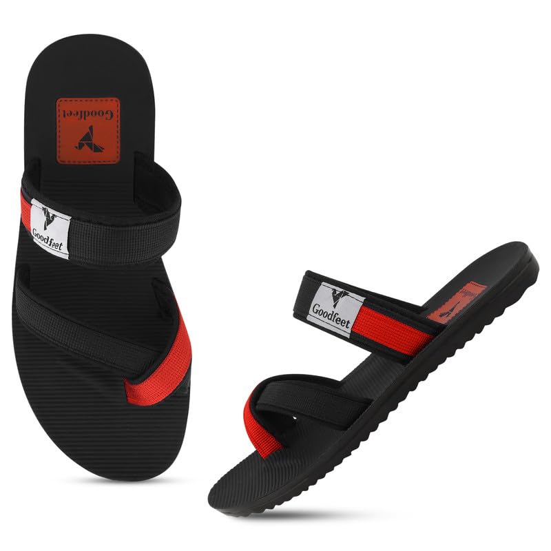 Image of Men's Slippers | Stylish & Comfortable Flip-Flop Slippers for Men | PU Material | Slip Resistant | Durable & Lightweight One Toe Slipper for Man | Chappal for Daily Use (GF-6001)