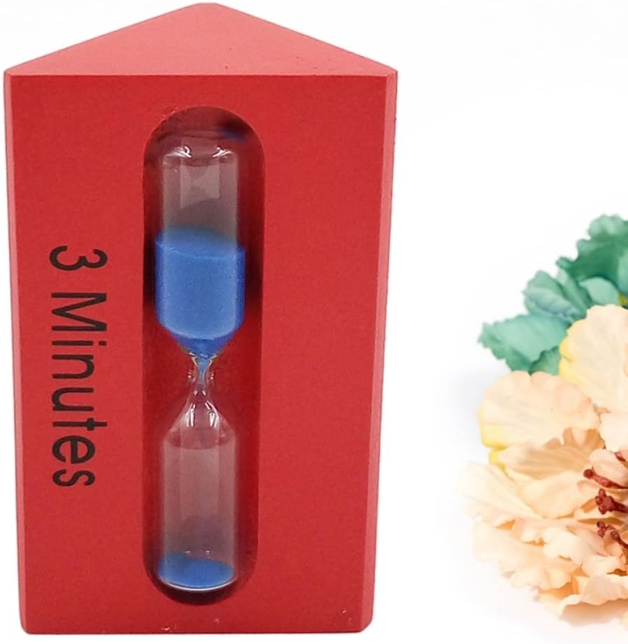 Wood Hourglass Sand Timer 3 5 7 Minutes Red Xmas Decor