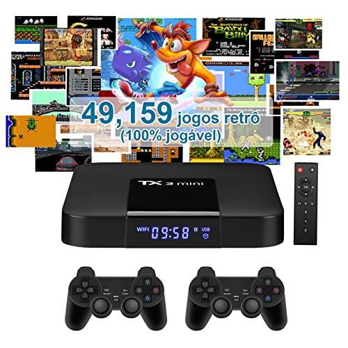 Console de jogos retrô embutido 49.190 jogos clássicos, console de videogame 512G Plug and Play, con