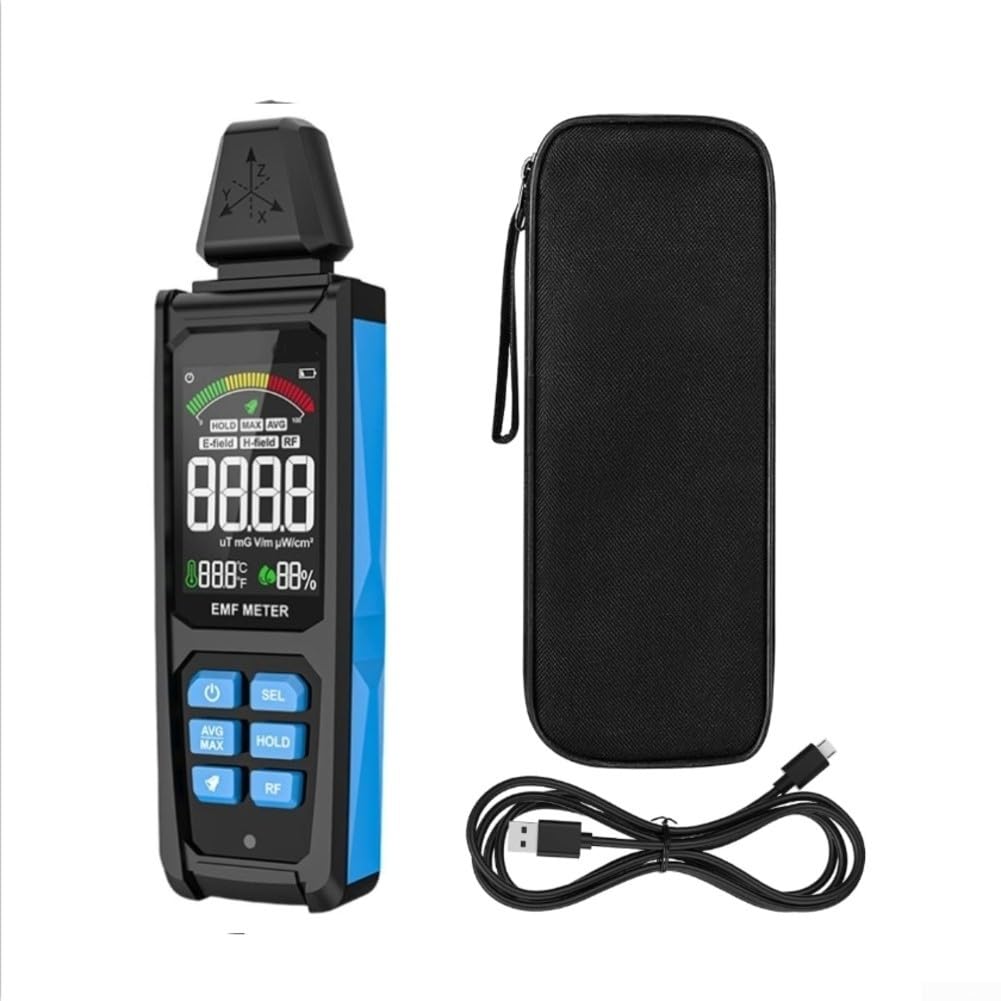 Medidor de EMF recargable con apagado automático de 15 minutos e interfaz fácil de usar para una fácil operación en varios escenarios diarios