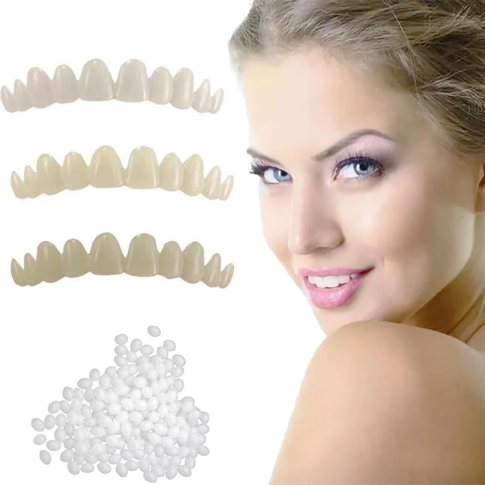 Teeth repair kit - fix the lost teeth and broken teeth quickly restore a confident smile. The perfect tooth combination of 3 colors makes it look more natural.