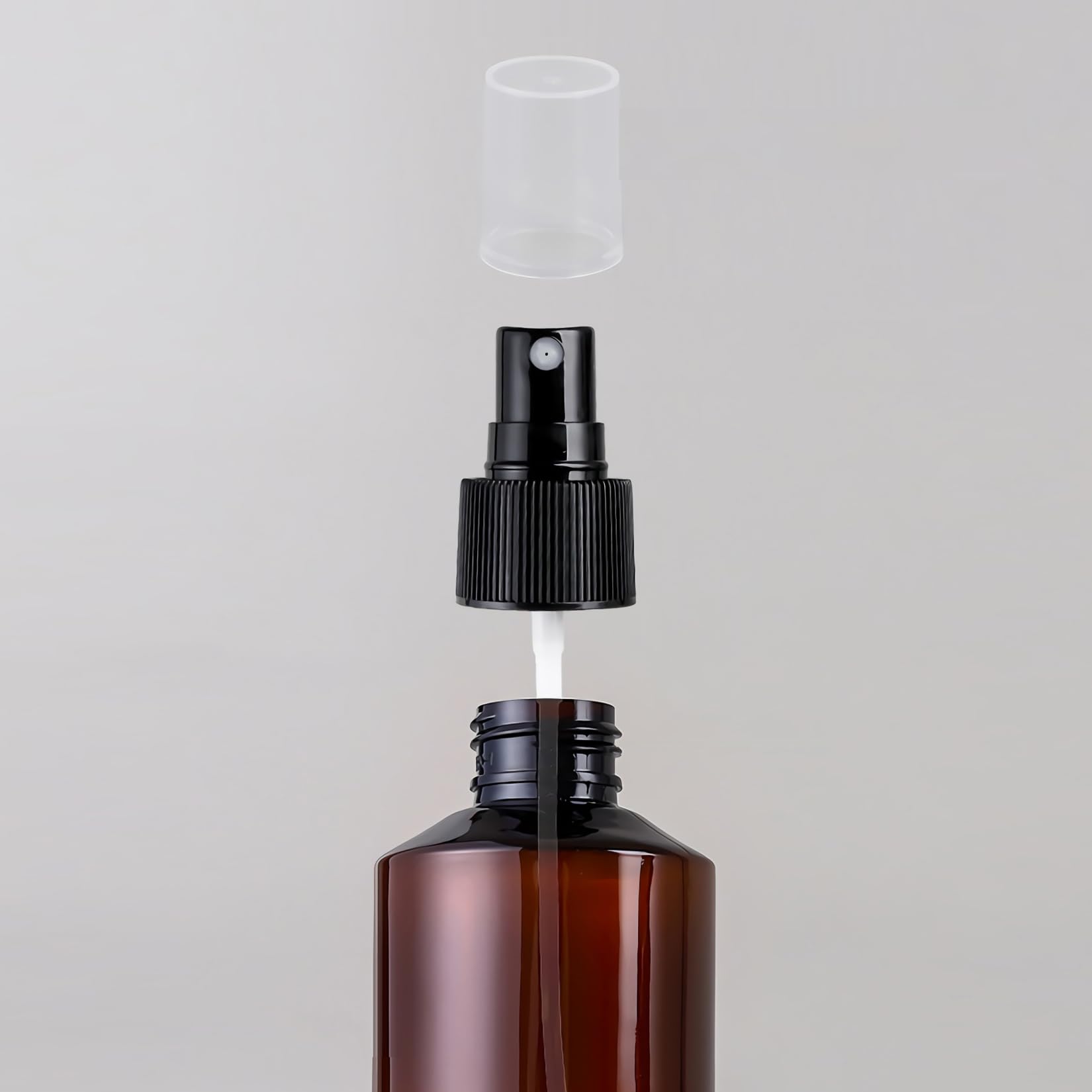 24 pièces 200ml Marrone Rechargeable flacons vaporisateurs vides en plastique Avec Sprayer Noir, l'eau l'alcool Cosmétique Voyage Parfum