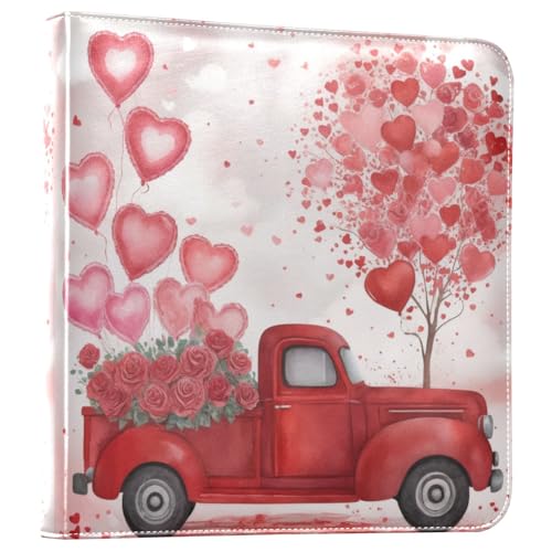 Álbum de Fotos Autoadhesivo DIY Scrapbook Álbum Romántico con Globos Corazón y Camión para San Valentín, Encuadernador de 3 Anillos, 40 Páginas, 8x10 para Memorias miniatura 1