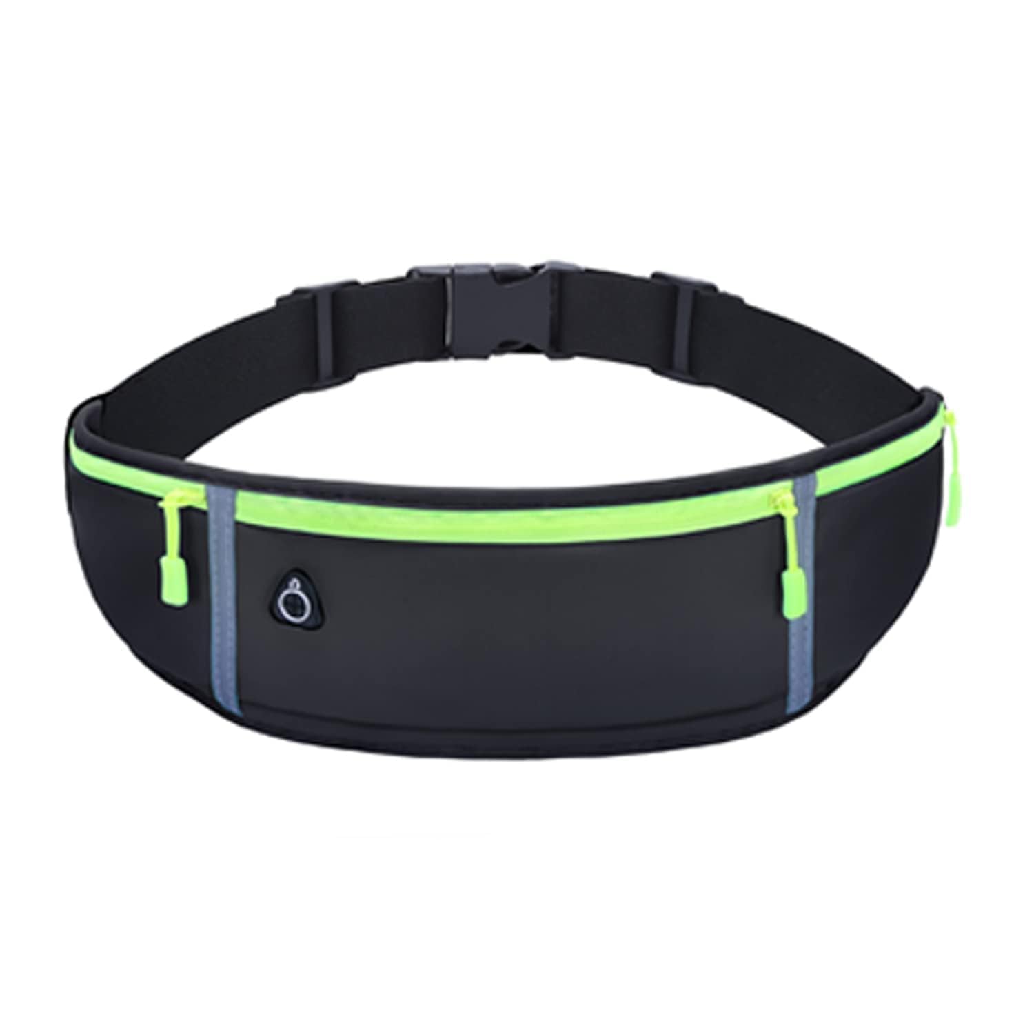 Reflective Running Belt Waist Pack with Bottle Holder – Sweatproof 3-Pocket Phone Holder, Adjustable Sports Waist Bag for Running, Hiking & Gym-image-13