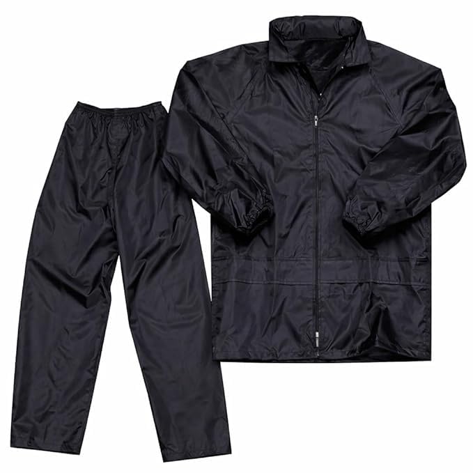 Image of RainCoat for Men Waterproof with Pants Polyester RainCoat For Men Bike RainSuit RainJacket Suit Mobile Pocket with Storage Bag.