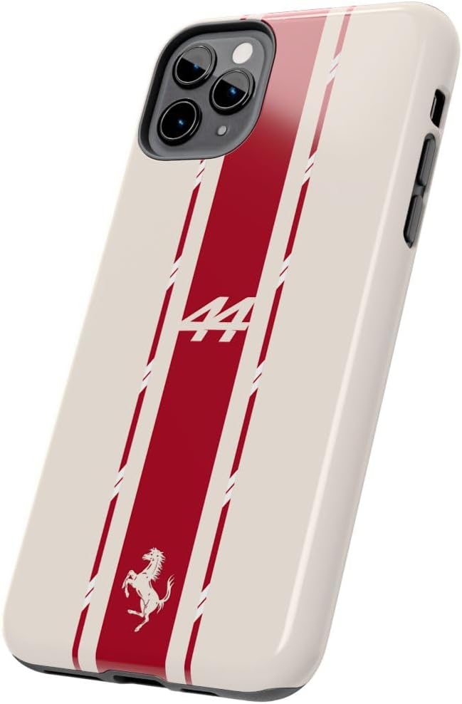 HAM Monegasque GP Red and Beige Phone Case | Compatible with iPhone & Samsung Galaxy | Formula Racing Motorsport Fan Gear