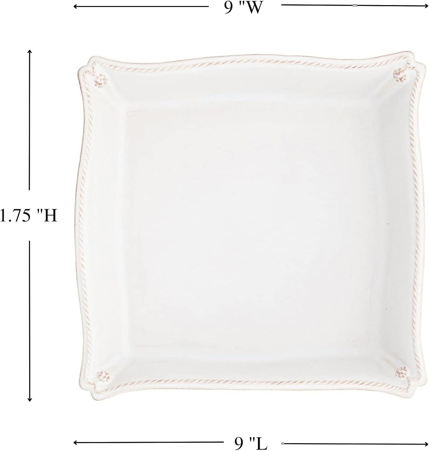 Juliska Berry & Thread Matzoh Plate - Whitewash